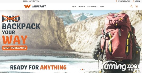 WildCraft.com啟用建站啦，主打戶外品牌