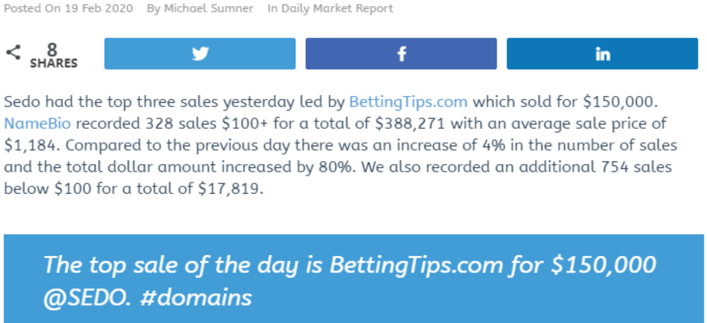  這個(gè)行業(yè)真有錢，博彩類域名bettingtips.com以105萬(wàn)元成交
