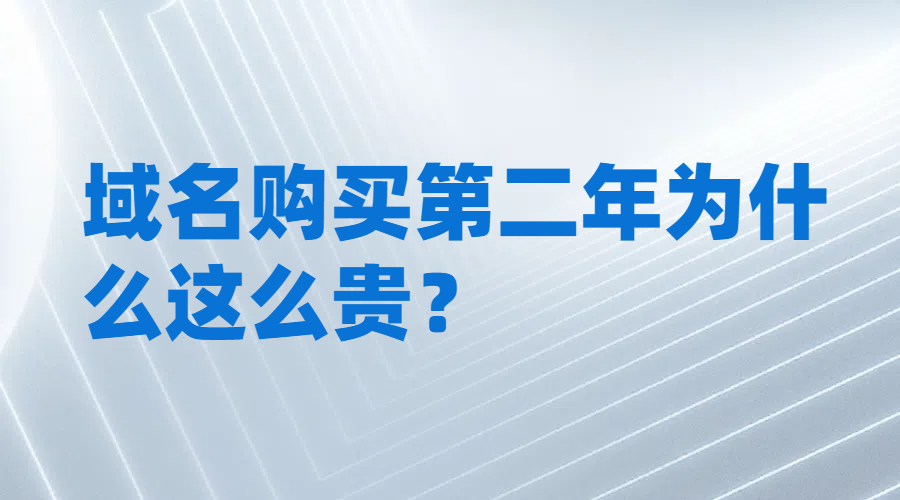 域名購(gòu)買第二年為什么這么貴?