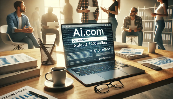 AI.com 標價 1 億美元，這將成為史上最貴的域名交易嗎?