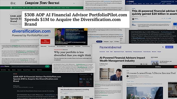 PortfolioPilot百萬美元拿下Diversification.com