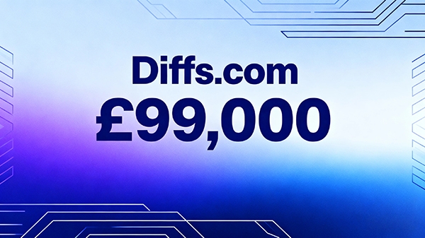 Diffs.com以99,000英鎊成交，約合 130,677 美元