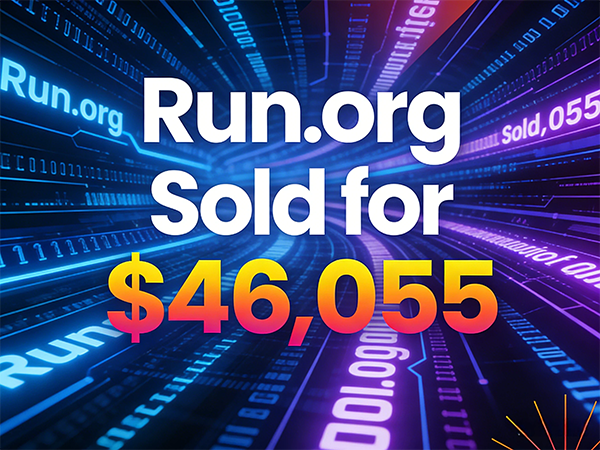 Run.org域名以4.6萬(wàn)美元成交!多行業(yè)適配成核心亮點(diǎn)