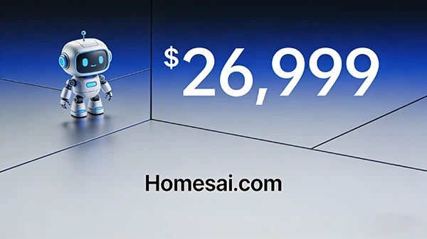 homesai.com26,999 萬(wàn)美元成交，AI+房產(chǎn)域名崛起