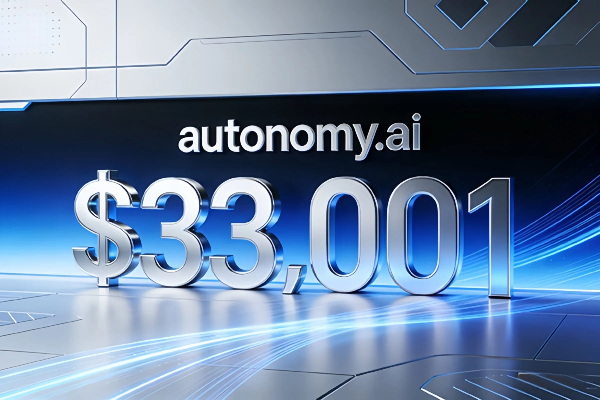 autonomy.ai以33,001美元成交，錨定AI自主化賽道黃金風口