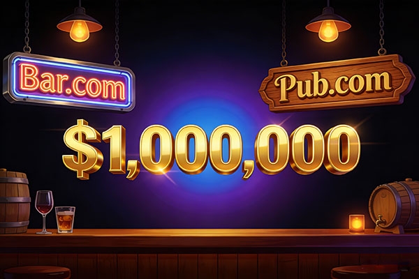 百萬美元域名交易！Bar.com& Pub.com強強聯合，引爆域名市場價值