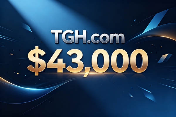 TGH.com以 43,000美元成交，三字母 .com持續(xù)受終端青睞