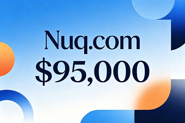 Nuq.com以9.5萬美元成交，AI技術短米價值凸顯