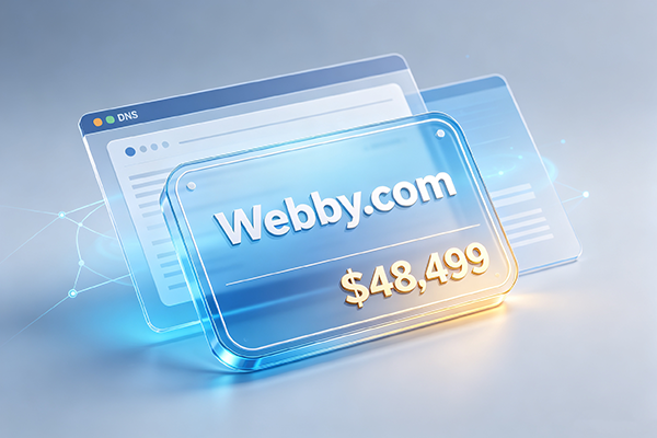 Webby.com成交價(jià) $48,499，建站創(chuàng)意賽道優(yōu)質(zhì)域名成交