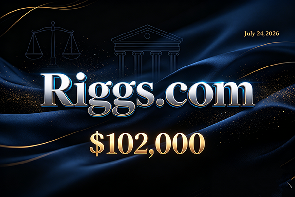 10.2萬(wàn)美元成交! Riggs.com完成重磅交易