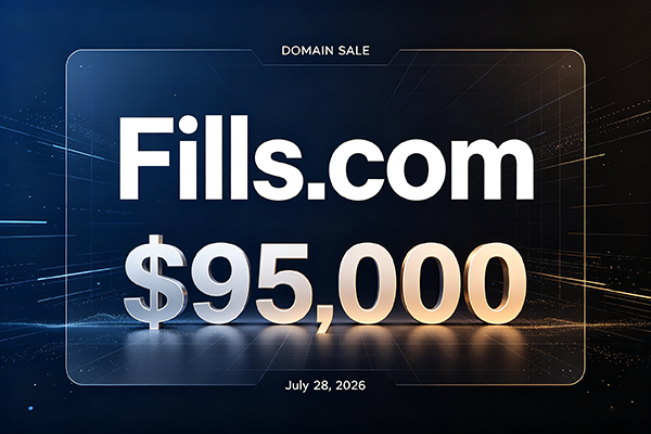 Fills.com 以 95,000 美元成交! 多賽道通用英文單詞域名完成交易