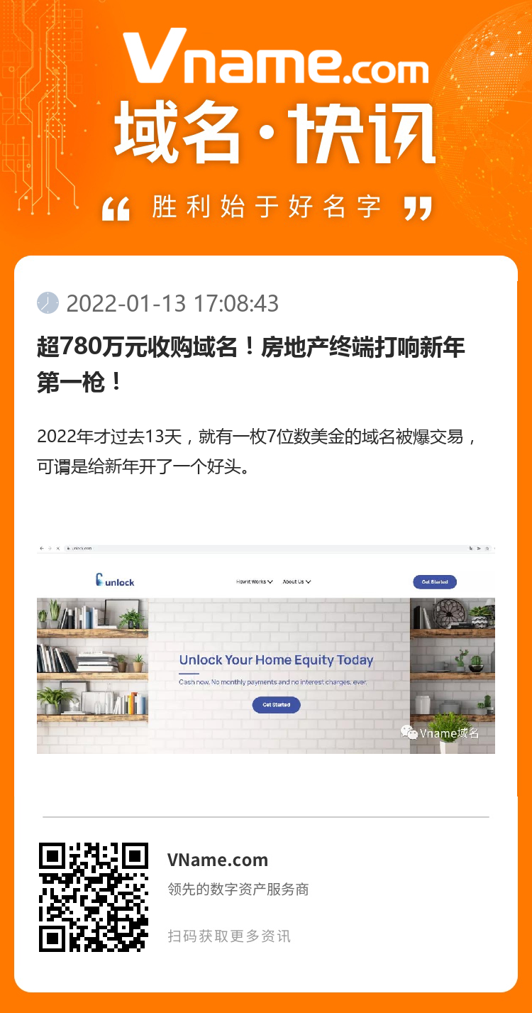 超780萬元收購域名！房地產終端打響新年第一槍！