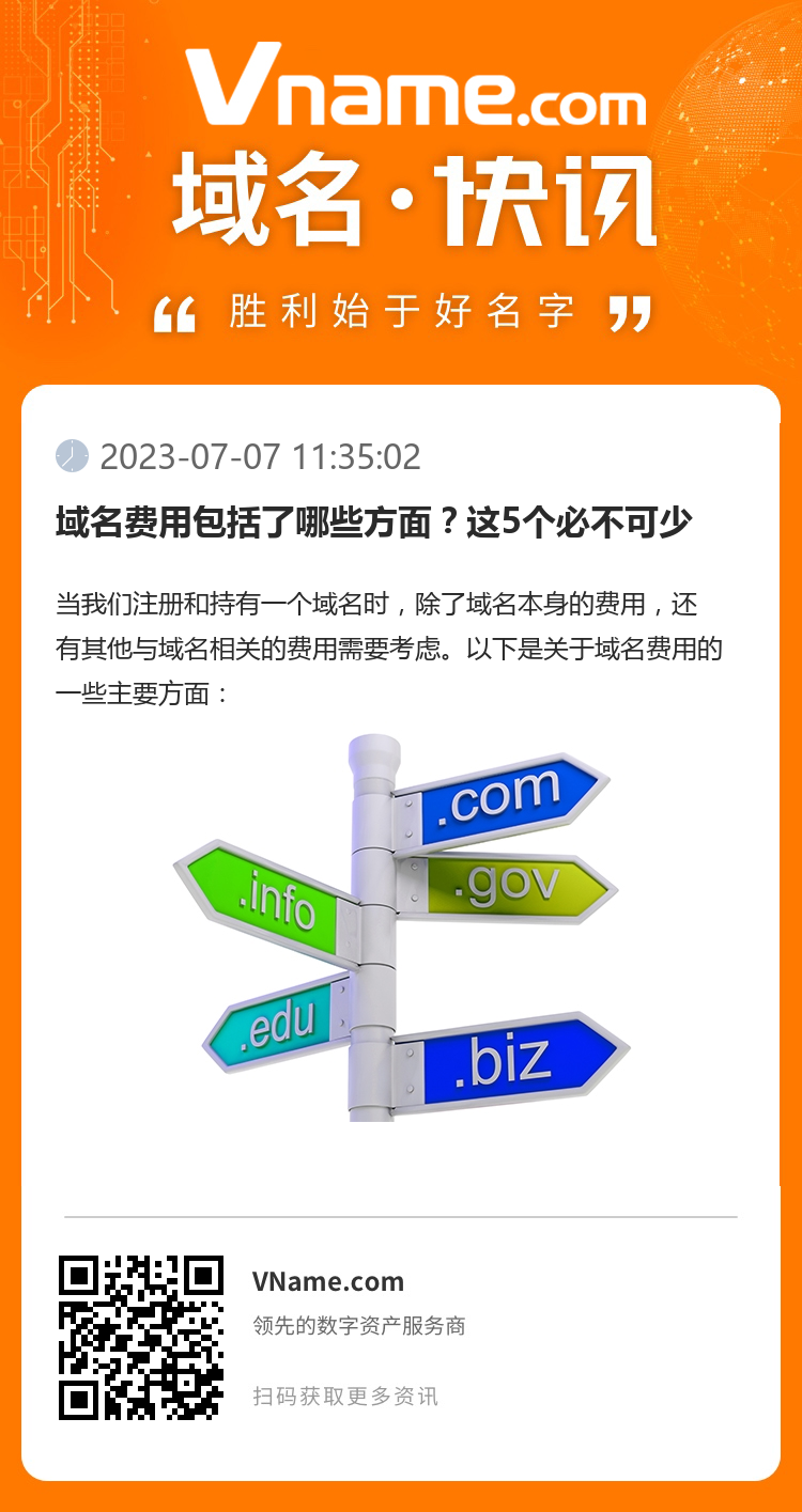 域名費用包括了哪些方面？這5個必不可少