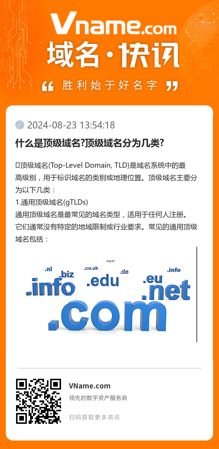 什么是頂級域名?頂級域名分為幾類?