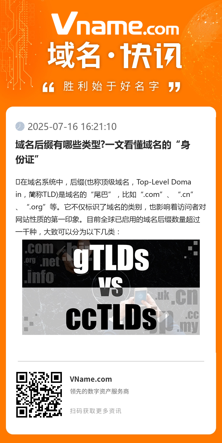 域名后綴有哪些類型?一文看懂域名的“身份證”