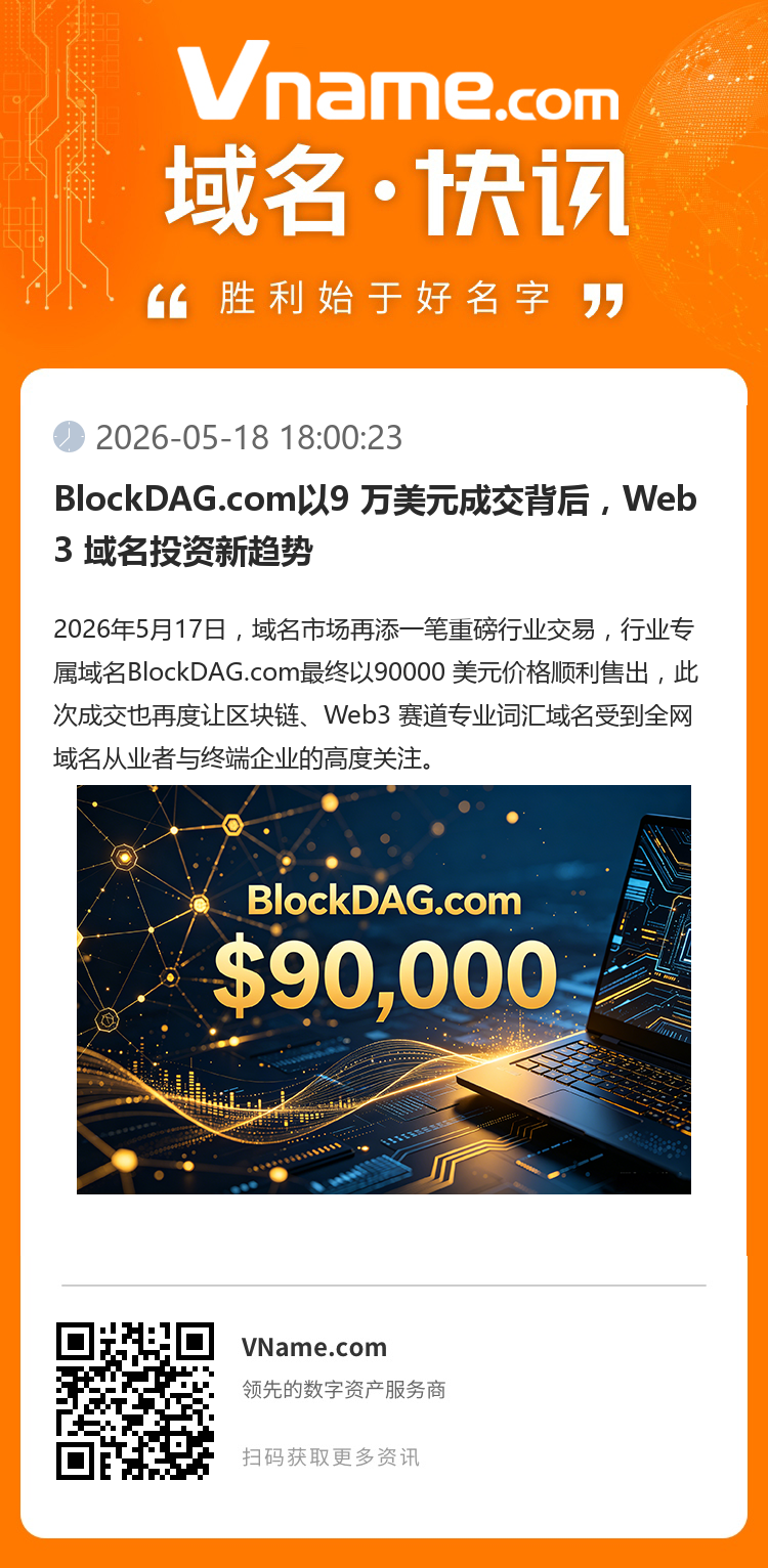 BlockDAG.com以9 萬美元成交背后，Web3 域名投資新趨勢