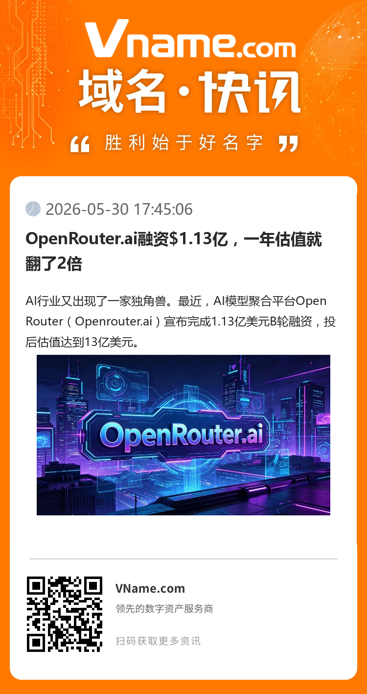 OpenRouter.ai融資$1.13億，一年估值就翻了2倍