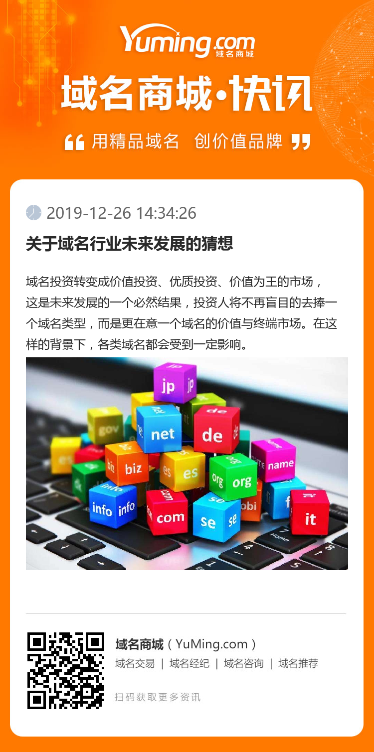 關(guān)于域名行業(yè)未來(lái)發(fā)展的猜想